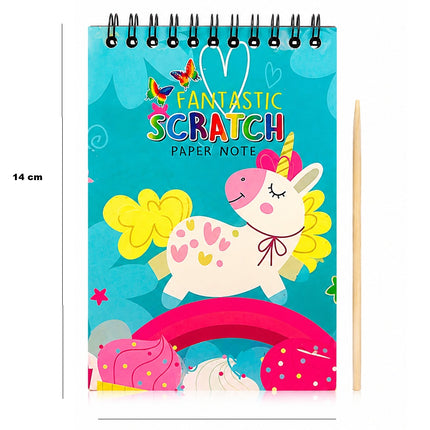 Libreta Scratch Art, Kit de Dibujo Scratch Para Niños, 12 pz Creatividad Artística, Cuaderno para rascar arcoiris