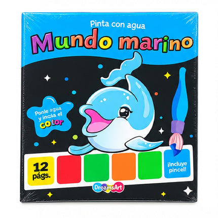 Libro pinta con Agua Mundo Marino