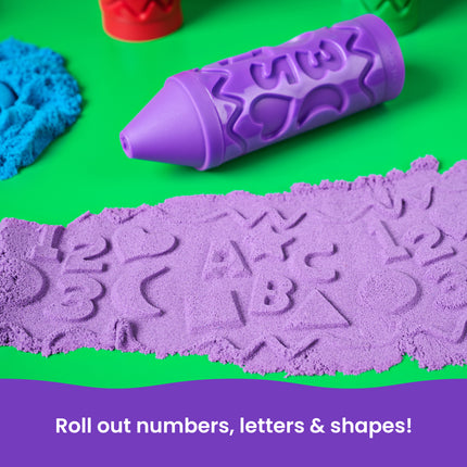 Kinetic Sand Set De Crayolas Stamp N' Roll con 340 g