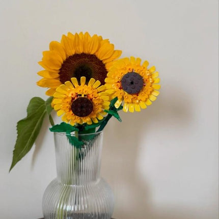 Flores  Girasoles Armables, Decoración Elegante para Escritorio y Hogar  191 piezas🌻