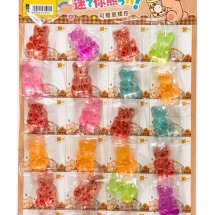 24 ositos de gel antiestres para niños, recuerdos de cesta de Pascua, bolsitas de regalo