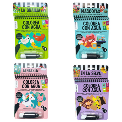 Colorea Con Agua 19x15cm 8pag