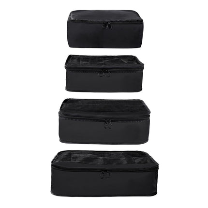 Organizador de Maleta 8 en 1, Bolsas de Viaje con Malla para Ropa, Calzado, Cosméticos y Accesorios, Set de Organizadores con Cierres y Asas para Equipaje, Ideal para Viajes y Vacaciones