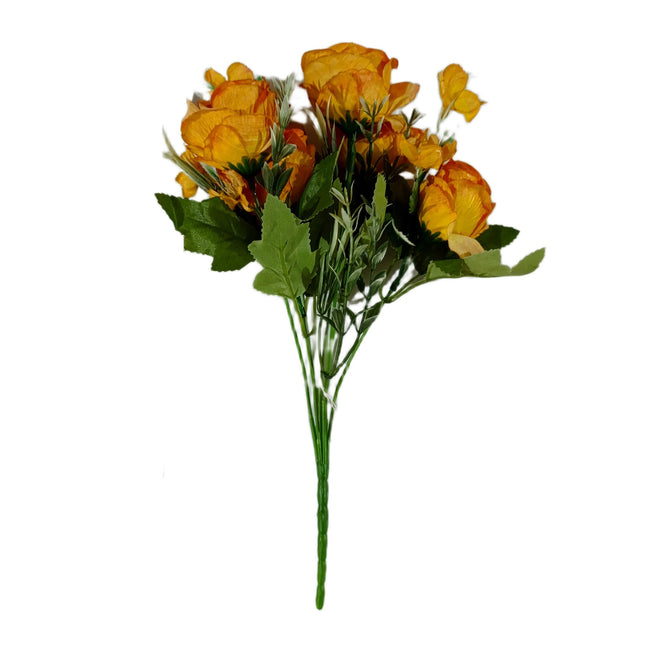 Pack de 5 ramos de rosas artificiales 29 cm para decoración