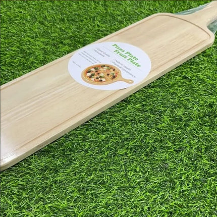 Plato para Pizza 56x 14 cm Rectangular de Madera, Tabla Individual para Servir, Ideal para Cocina, Restaurante, Botanas y Postres