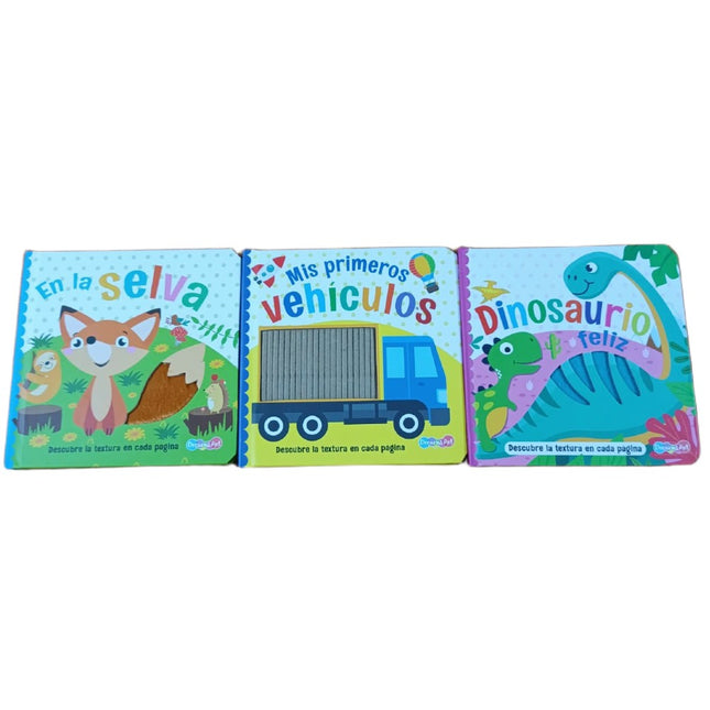 Set 3 pz Libro Toca y siente