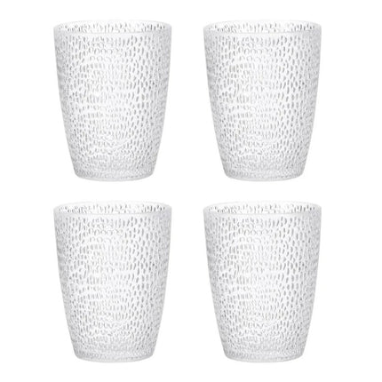 Jarra de Vidrio con 4 Vasos Transparentes – Set para Agua, Jugos, Limonada y Bebidas Frías – Elegante y Resistente