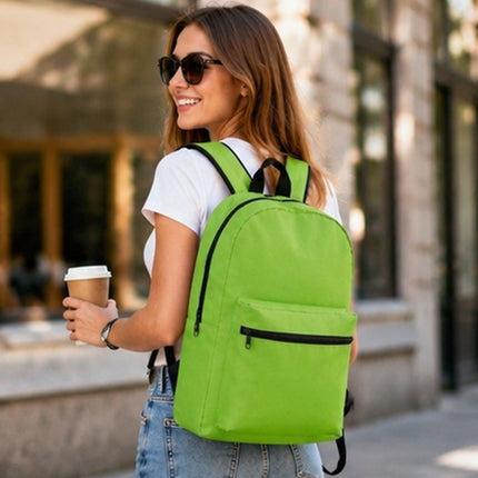 Mochila de Poliéster con Compartimento para Laptop de 15", Bolsa Frontal con Cierre, Tirantes Ajustables y Asa Superior, Ideal para Escuela, Oficina y Viajes  Descripción: