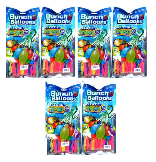 6 Bolsas de Globos Multicolor Llenado Rápido  de Agua 30 x 15 cm – Accesorio para Llenar Múltiples Globos, Ideal para Juegos de Verano