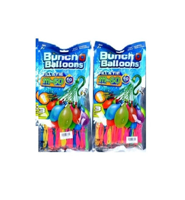 2 Bolsas de Globos 111 pzas Llenado Rápido  de Agua 30 x 15 cm – Accesorio para Llenar Múltiples Globos, Ideal para Juegos de Verano