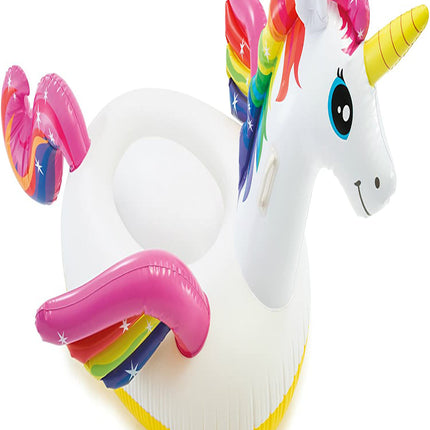 Salvavidas Inflable Unicornio 200-140-97CM para Niños – Flotador Infantil para Playa, Alberca y Verano, Diseño Divertido y Seguro