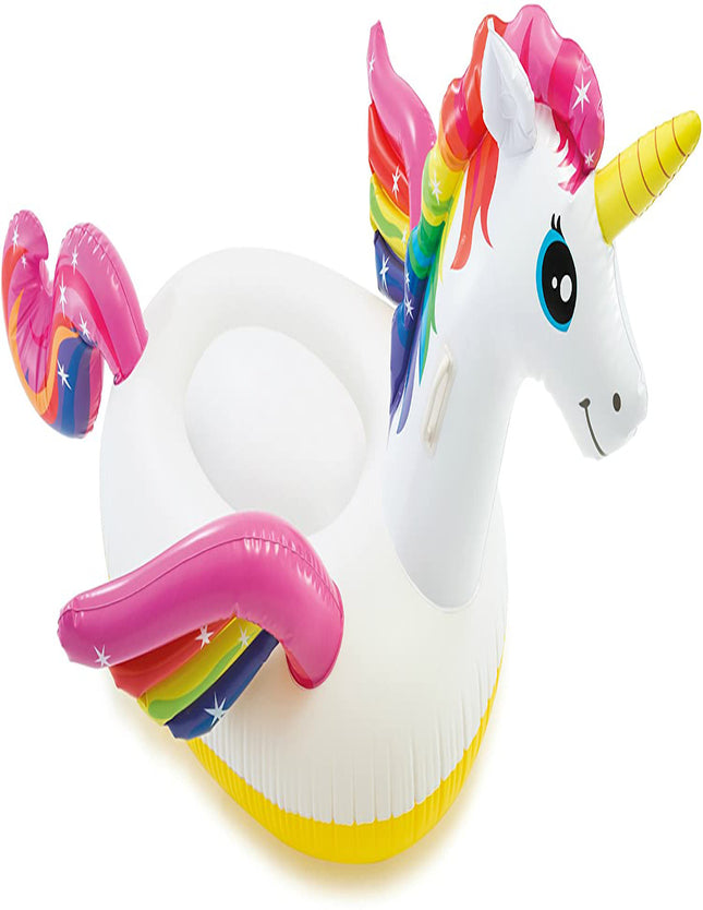 Salvavidas Inflable Unicornio 200-140-97CM para Niños – Flotador Infantil para Playa, Alberca y Verano, Diseño Divertido y Seguro