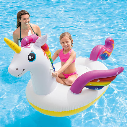 Salvavidas Inflable Unicornio 200-140-97CM para Niños – Flotador Infantil para Playa, Alberca y Verano, Diseño Divertido y Seguro