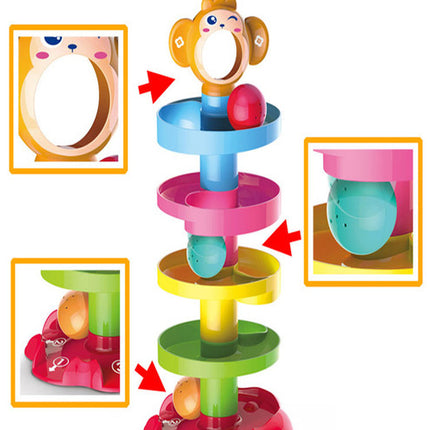 Ball Drop Roll Swirling Tower Toy Color Brillante Niños Kid Juguete Educativo