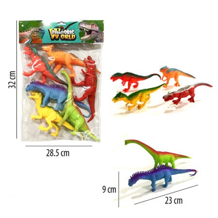 Dinosaurio suave chillón 6 piezas
