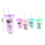 VASO CON POPOTE GLITER