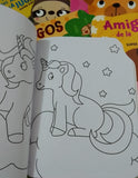 Libros para colorear de animalitos 6 pzas