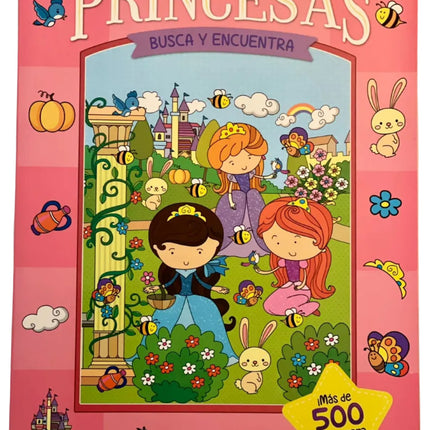 Libro Busca y encuentra Princesas 24pag 30x23cm